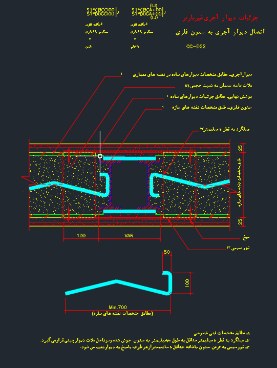 دانلود بیش از 35 پلان اتوکد جزئیات اتصال دیوار (دیتیل معماری) کمیاب و عالی