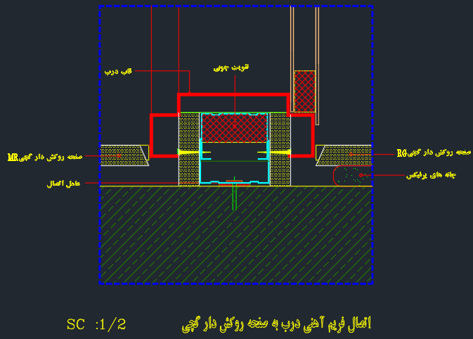 جزئیات اتصال صفحه روکش دار گچی