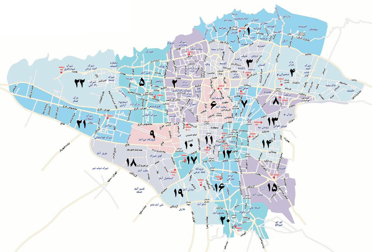 دانلود نقشه اتوکد منطقه 16 تهران